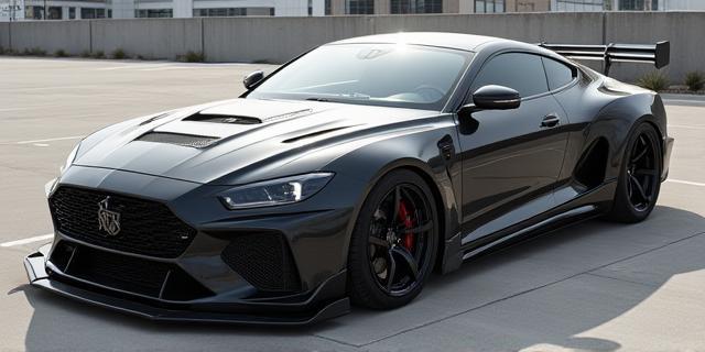 Car with custom body kit