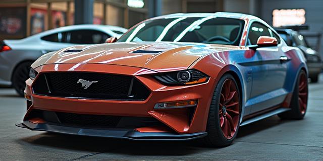 Car getting a custom paint job